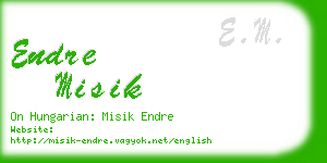 endre misik business card